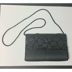 Vintage Pappagallo Beaded Evening Purse - Black